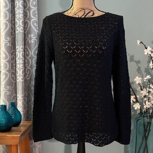 New York & Company Crotchet Open Stitch Sweater